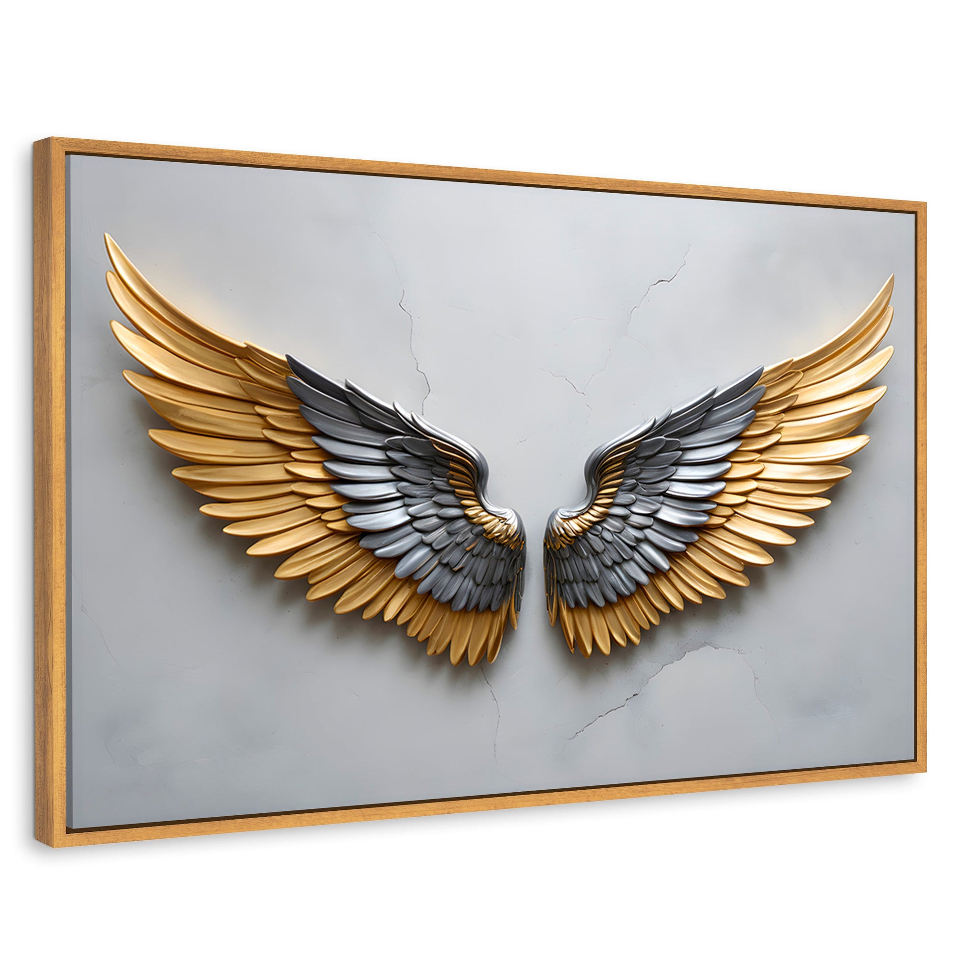 Cuadros Decorativos Canvas Revolution | Alas Angel Sereno | Rectangular | Portada | Marco Madera