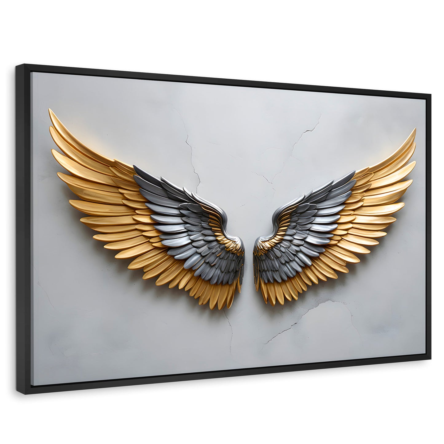 Cuadros Decorativos Canvas Revolution | Alas Angel Sereno | Rectangular | Portada | Marco Negro
