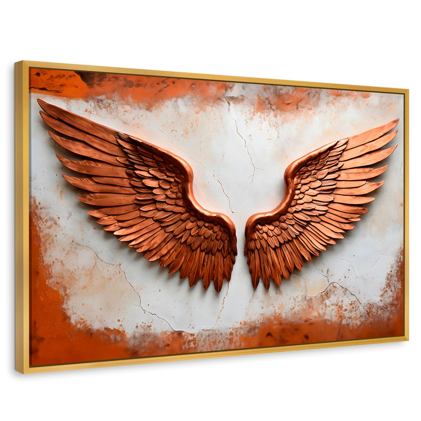 Cuadros Decorativos Canvas Revolution | Alas Angel Sublime | Rectangular | Portada | Marco Dorado