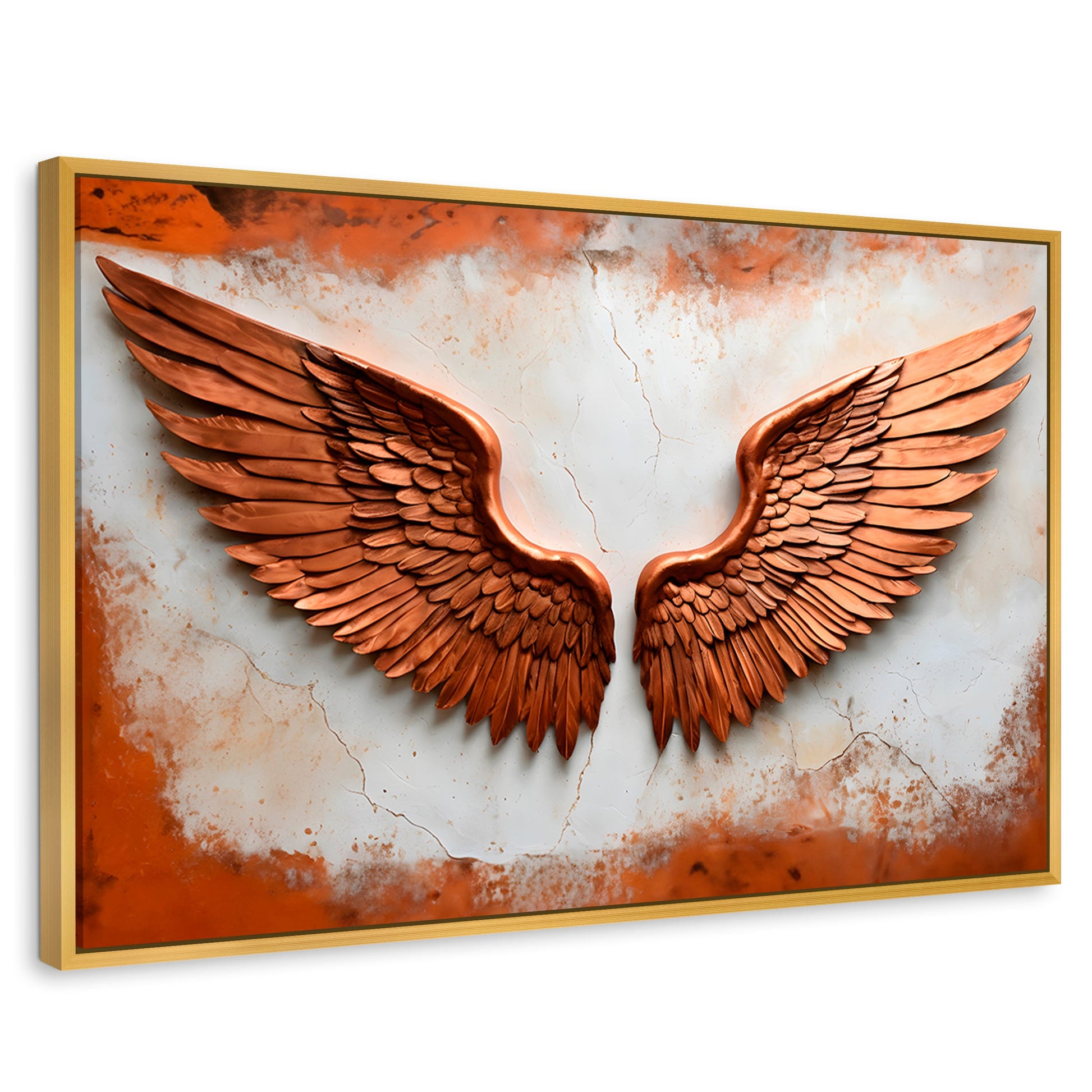 Cuadros Decorativos Canvas Revolution | Alas Angel Sublime | Rectangular | Portada | Marco Dorado