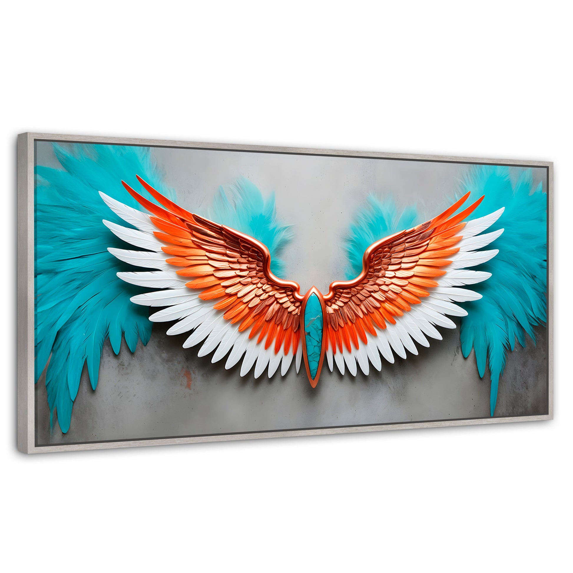 Cuadros Decorativos Canvas Revolution | Alas Angel Suenos | Panoramico | Portada | Marco Blanco
