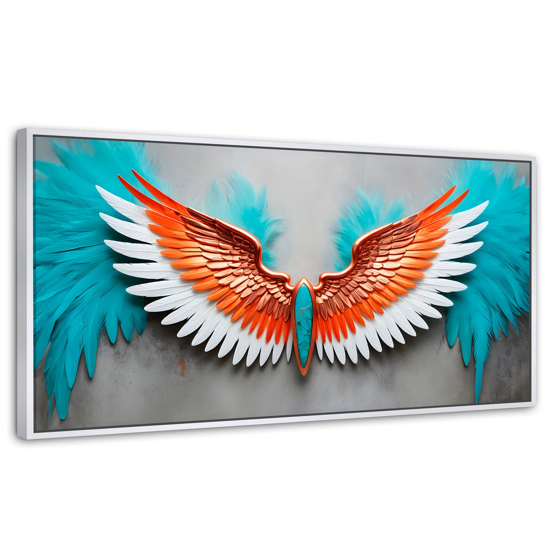 Cuadros Decorativos Canvas Revolution | Alas Angel Suenos | Panoramico | Portada | Marco Dorado
