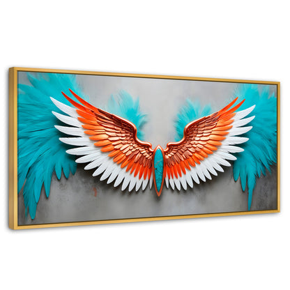 Cuadros Decorativos Canvas Revolution | Alas Angel Suenos | Panoramico | Portada | Marco Madera