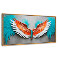 Cuadros Decorativos Canvas Revolution | Alas Angel Suenos | Panoramico | Portada | Marco Negro
