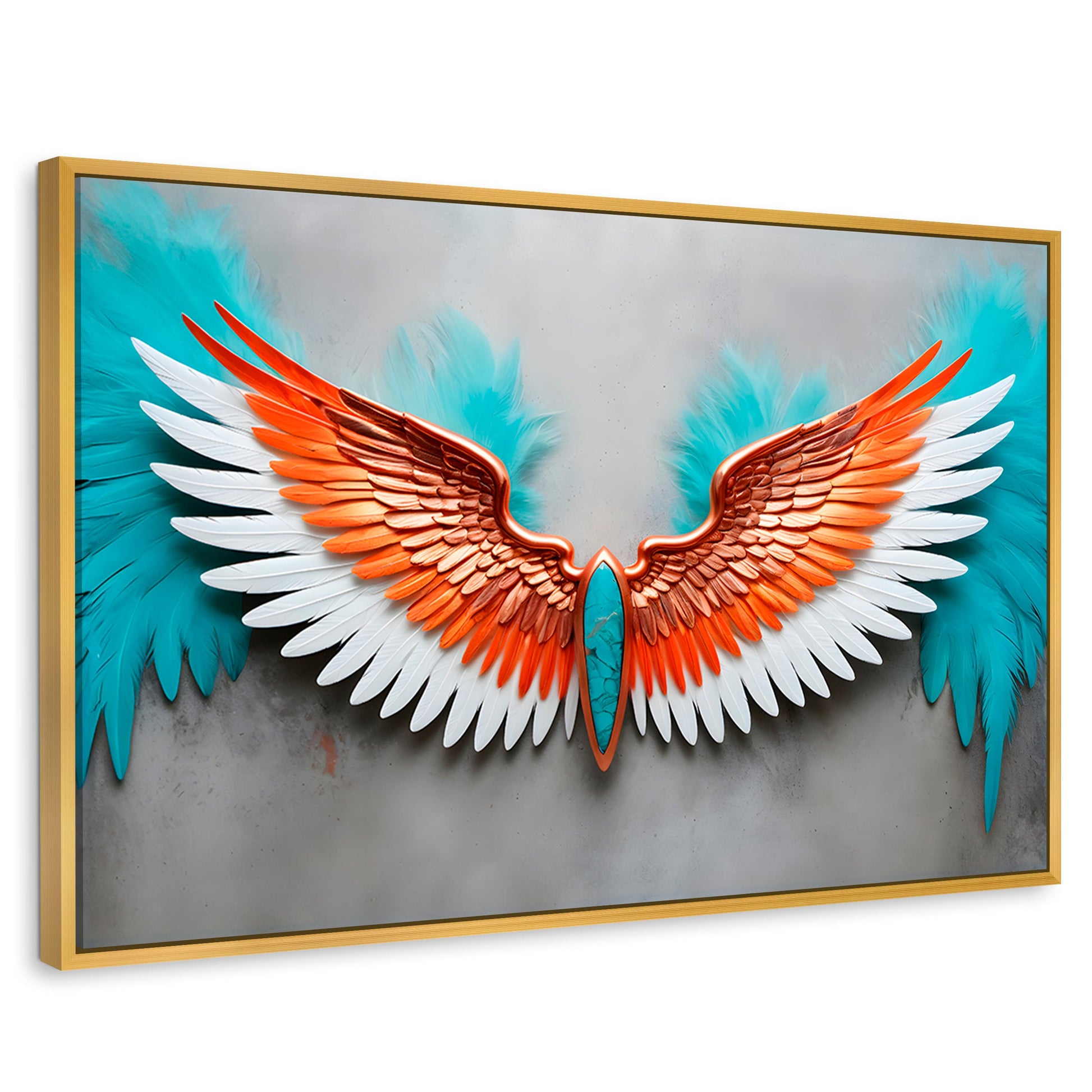 Cuadros Decorativos Canvas Revolution | Alas Angel Suenos | Rectangular | Portada | Marco Dorado