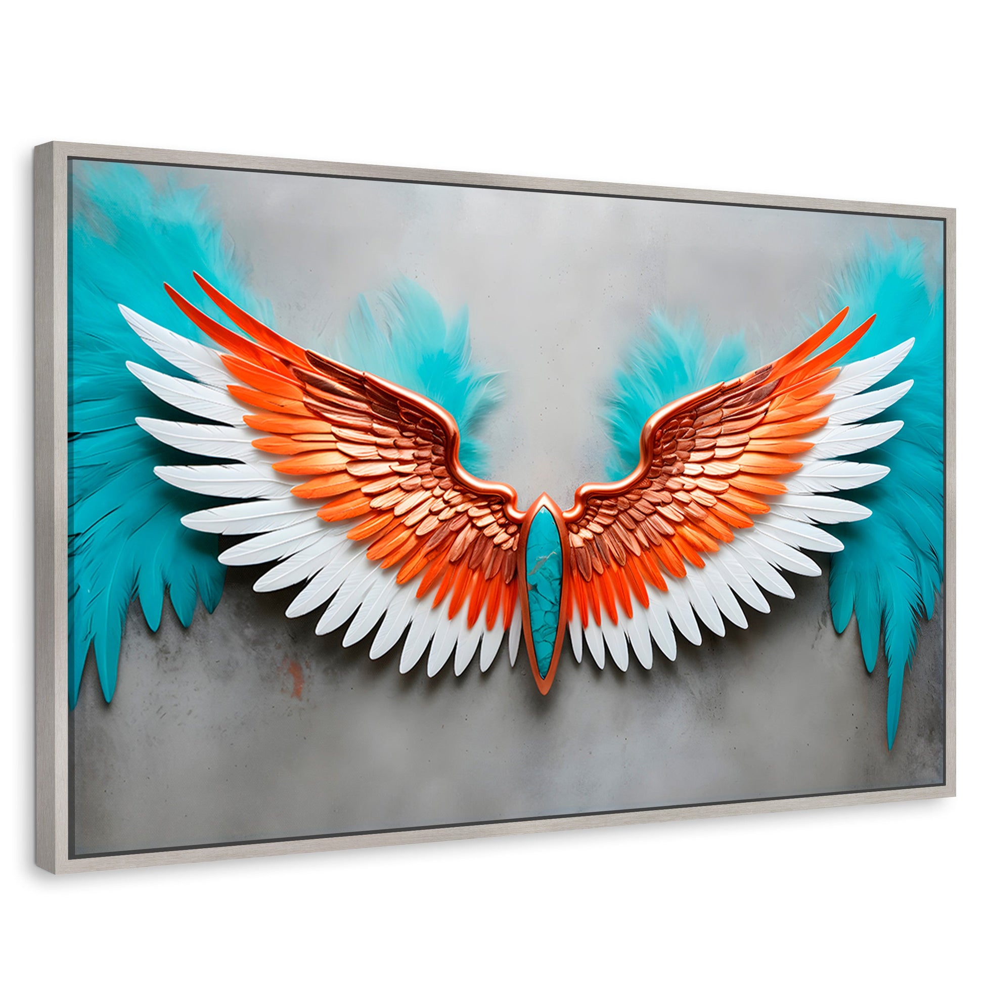 Cuadros Decorativos Canvas Revolution | Alas Angel Suenos | Rectangular | Portada | Marco Plateado