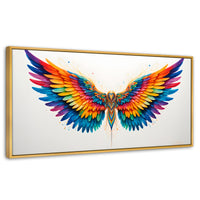 Cuadros Decorativos Canvas Revolution | Alas Color De Angel | Panoramico | Portada | Marco Madera