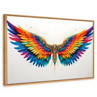 Cuadros Decorativos Canvas Revolution | Alas Color De Angel | Rectangular | Portada | Marco Madera