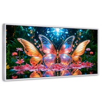 Cuadros Decorativos Canvas Revolution | Alas De Esplendor | Panoramico | Portada | Marco Dorado