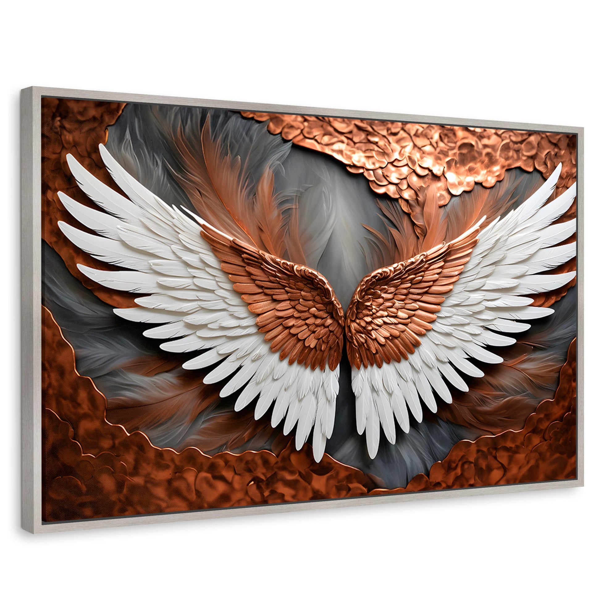 Cuadros Decorativos Canvas Revolution | Alas De Eternidad | Rectangular | Portada | Marco Plateado