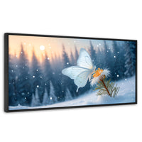 Cuadros Decorativos Canvas Revolution | Alas De Nieve | Panoramico | Portada | Marco Plateado