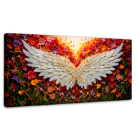 Cuadros Decorativos Canvas Revolution | Alas En Flores | Panoramico | Portada | Marco SinMarco
