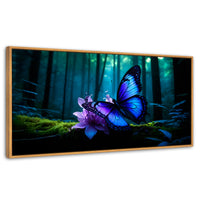 Cuadros Decorativos Canvas Revolution | Alas Entre Arboles | Panoramico | Portada | Marco Negro