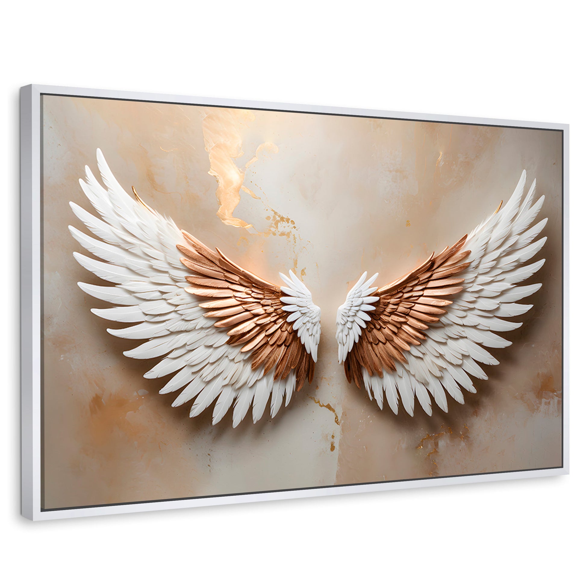 Cuadros Decorativos Canvas Revolution | Alas Espiritu Sol | Rectangular | Portada | Marco Blanco