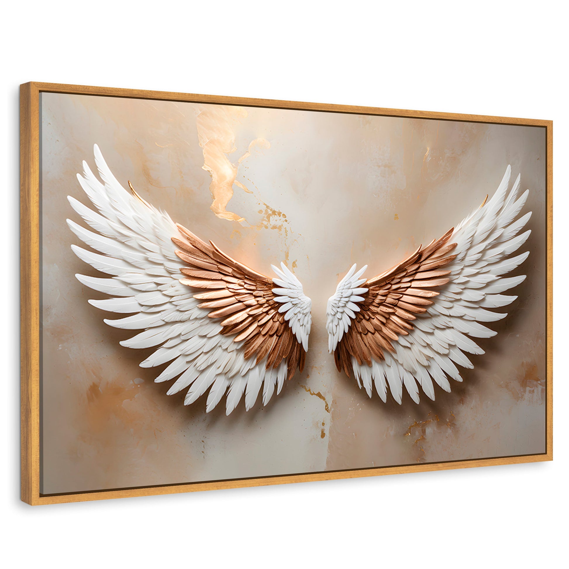 Cuadros Decorativos Canvas Revolution | Alas Espiritu Sol | Rectangular | Portada | Marco Madera