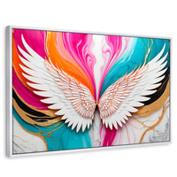 Cuadros Decorativos Canvas Revolution | Alas Fusion Color | Rectangular | Portada | Marco Blanco