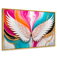 Cuadros Decorativos Canvas Revolution | Alas Fusion Color | Rectangular | Portada | Marco Dorado
