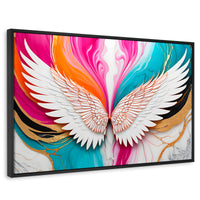 Cuadros Decorativos Canvas Revolution | Alas Fusion Color | Rectangular | Portada | Marco Negro