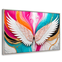 Cuadros Decorativos Canvas Revolution | Alas Fusion Color | Rectangular | Portada | Marco Plateado