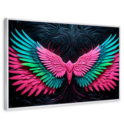 Cuadros Decorativos Canvas Revolution | Alas Luz Angeles | Rectangular | Portada | Marco Blanco