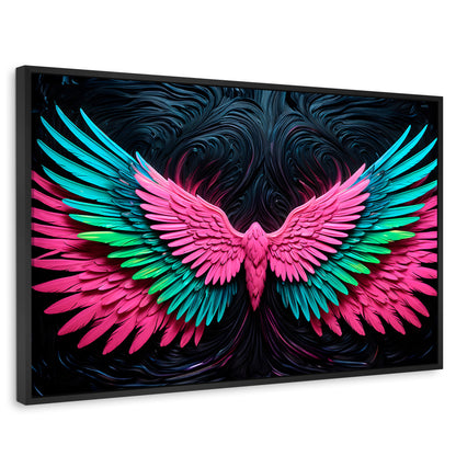 Cuadros Decorativos Canvas Revolution | Alas Luz Angeles | Rectangular | Portada | Marco Negro