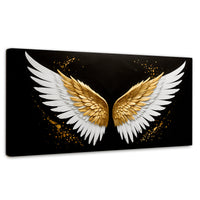 Cuadros Decorativos Canvas Revolution | Alas Oro Negro | Panoramico | Portada | Marco SinMarco