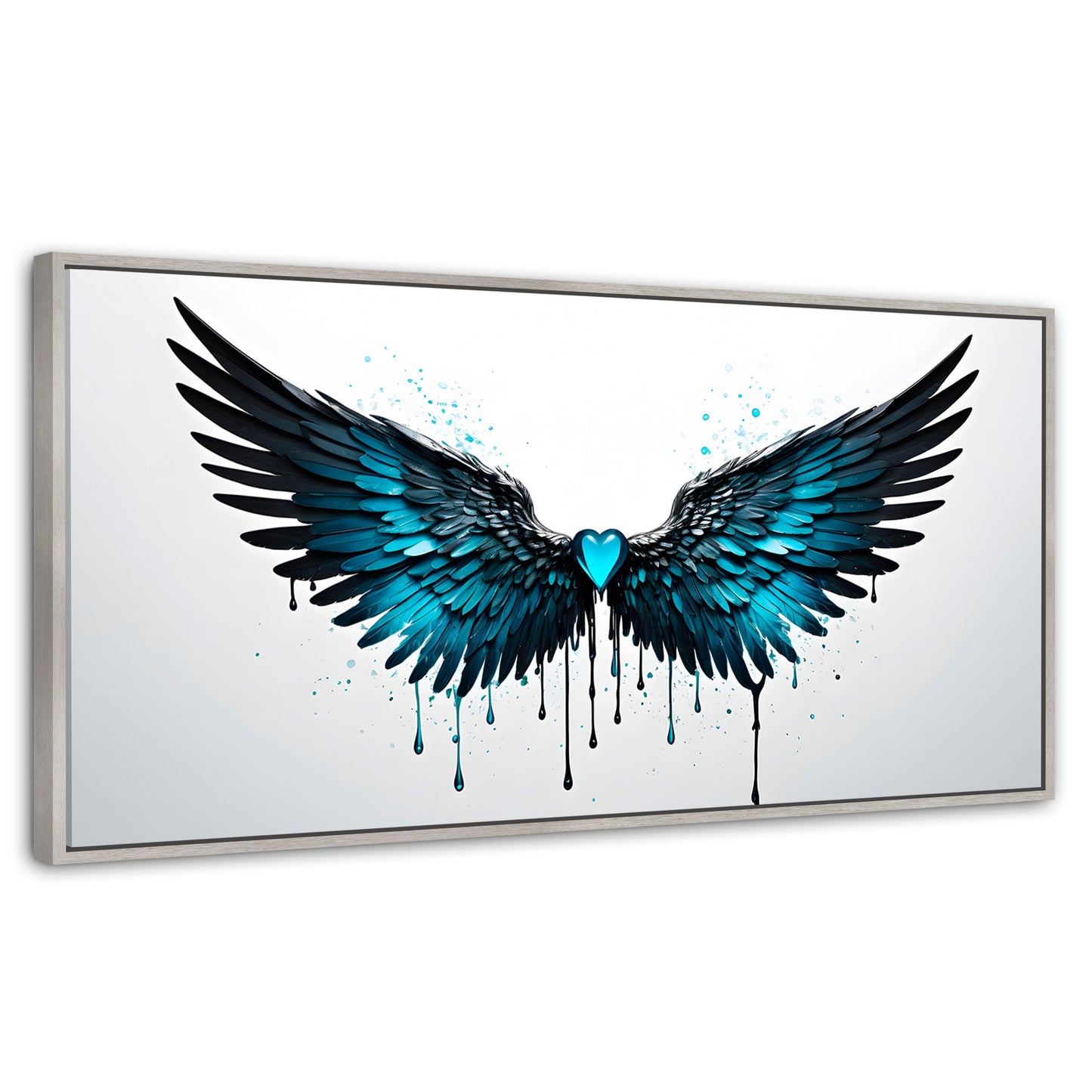 Cuadros Decorativos Canvas Revolution | Alas Piedra Angel | Panoramico | Portada | Marco Blanco