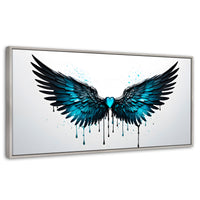 Cuadros Decorativos Canvas Revolution | Alas Piedra Angel | Panoramico | Portada | Marco Blanco