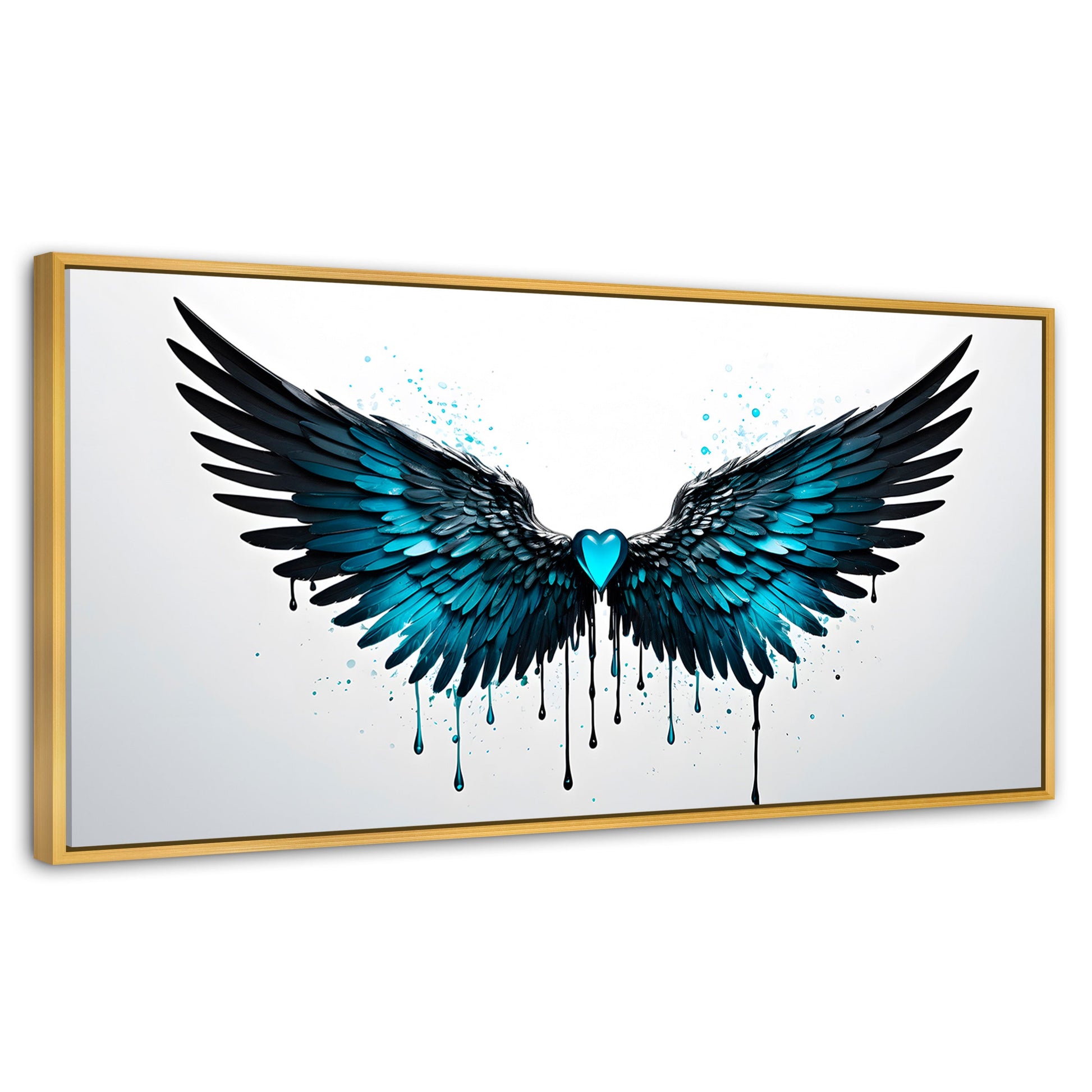 Cuadros Decorativos Canvas Revolution | Alas Piedra Angel | Panoramico | Portada | Marco Madera