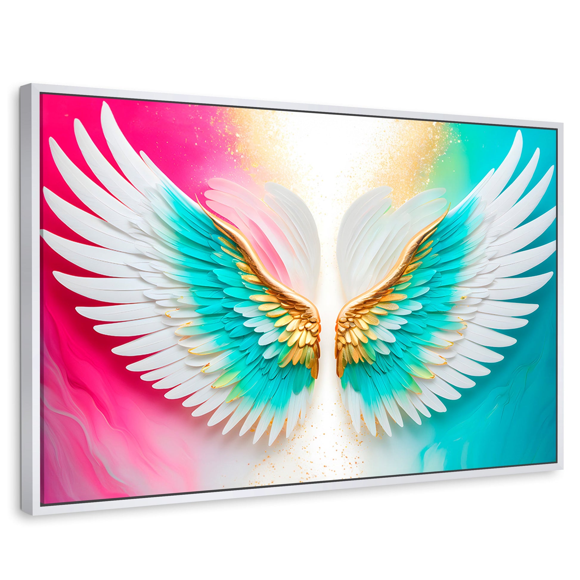 Cuadros Decorativos Canvas Revolution | Alas Plumas De Paz | Rectangular | Portada | Marco Blanco