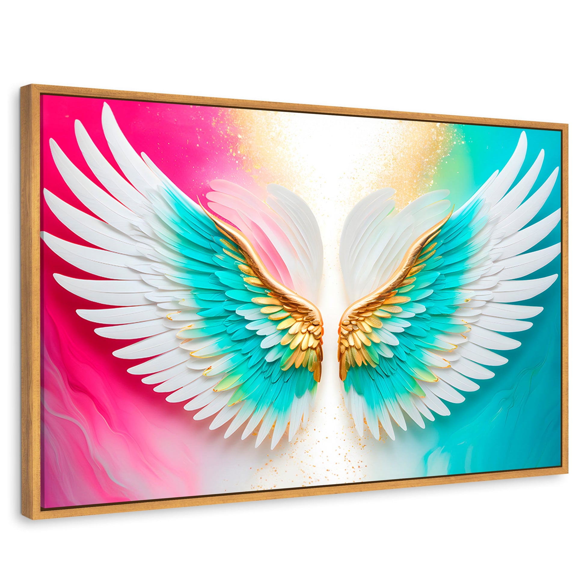Cuadros Decorativos Canvas Revolution | Alas Plumas De Paz | Rectangular | Portada | Marco Madera
