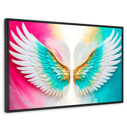 Cuadros Decorativos Canvas Revolution | Alas Plumas De Paz | Rectangular | Portada | Marco Negro