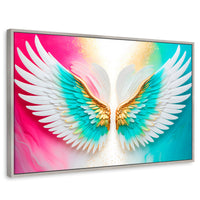 Cuadros Decorativos Canvas Revolution | Alas Plumas De Paz | Rectangular | Portada | Marco Plateado