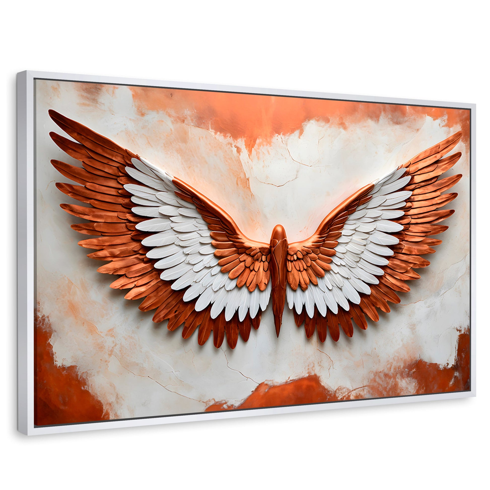 Cuadros Decorativos Canvas Revolution | Alas Vibrante Sol | Rectangular | Portada | Marco Blanco