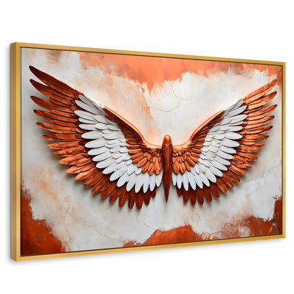Cuadros Decorativos Canvas Revolution | Alas Vibrante Sol | Rectangular | Portada | Marco Dorado