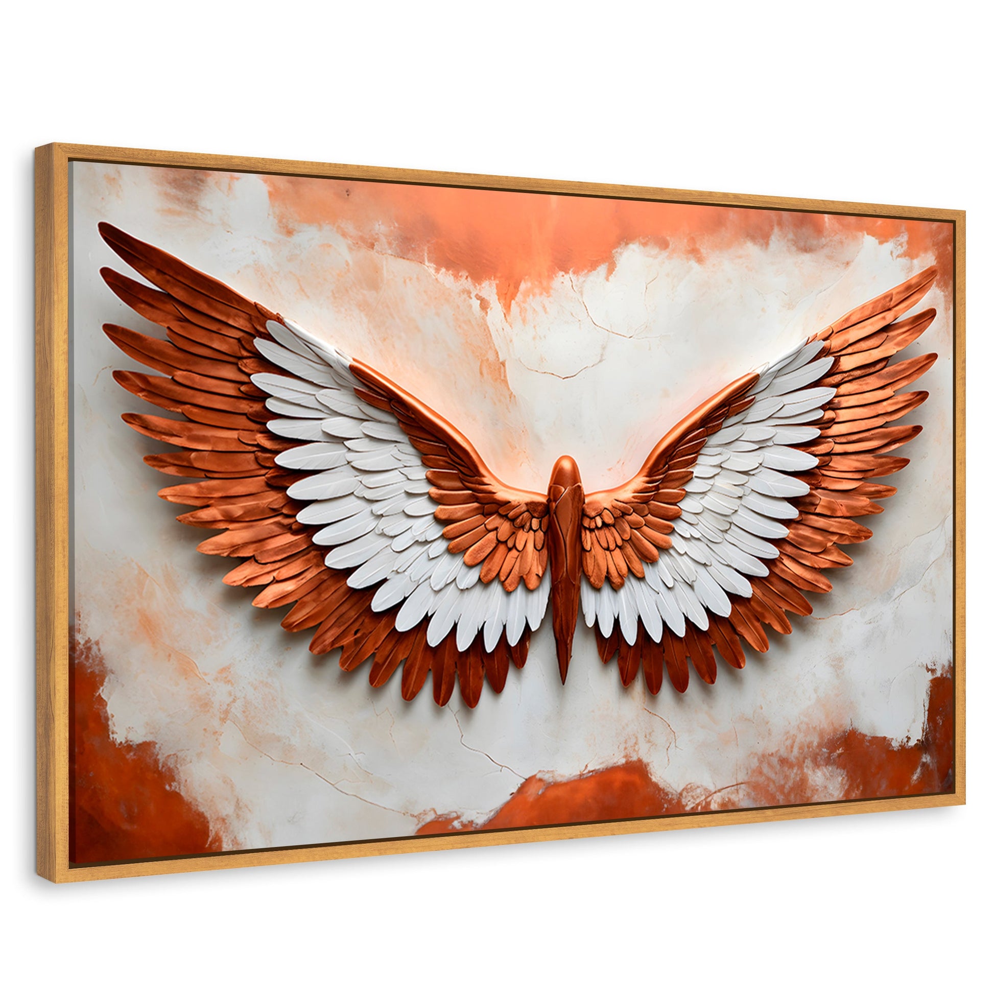 Cuadros Decorativos Canvas Revolution | Alas Vibrante Sol | Rectangular | Portada | Marco Madera