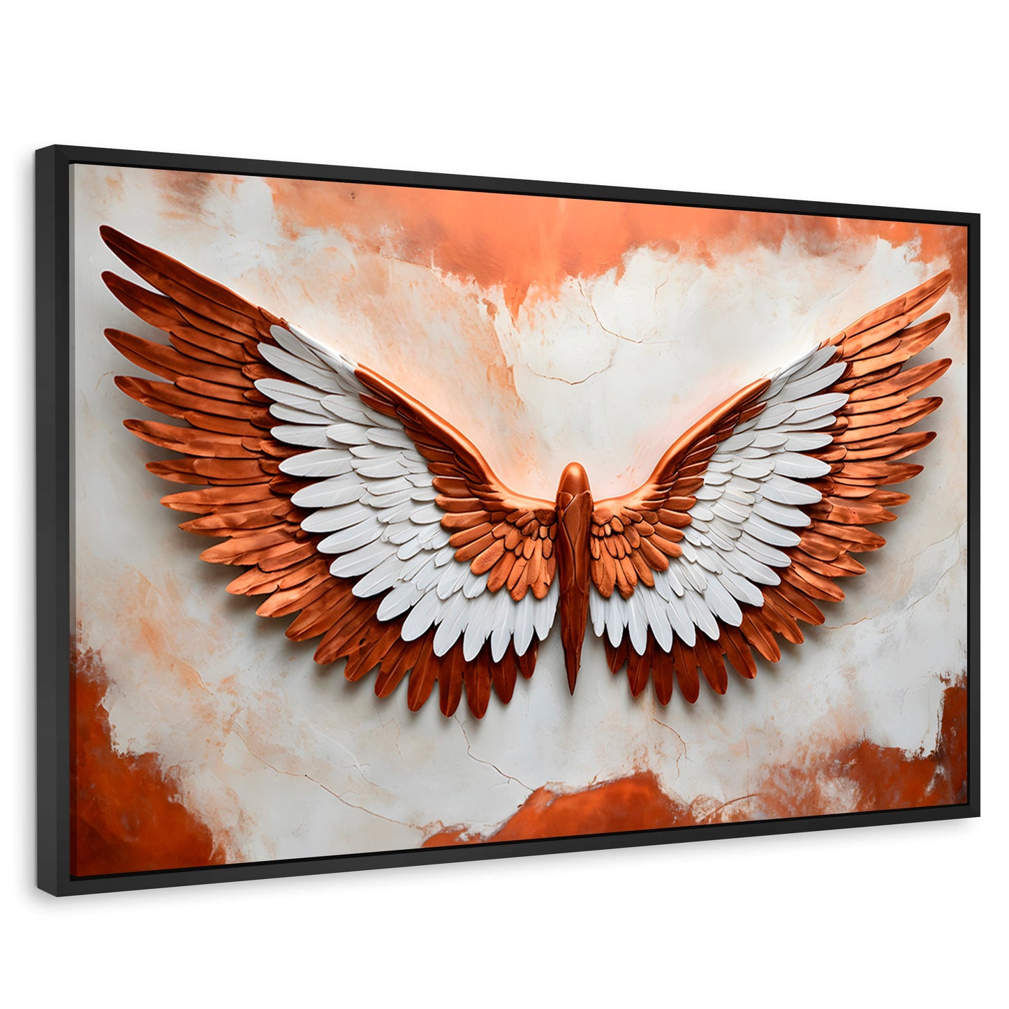 Cuadros Decorativos Canvas Revolution | Alas Vibrante Sol | Rectangular | Portada | Marco Negro