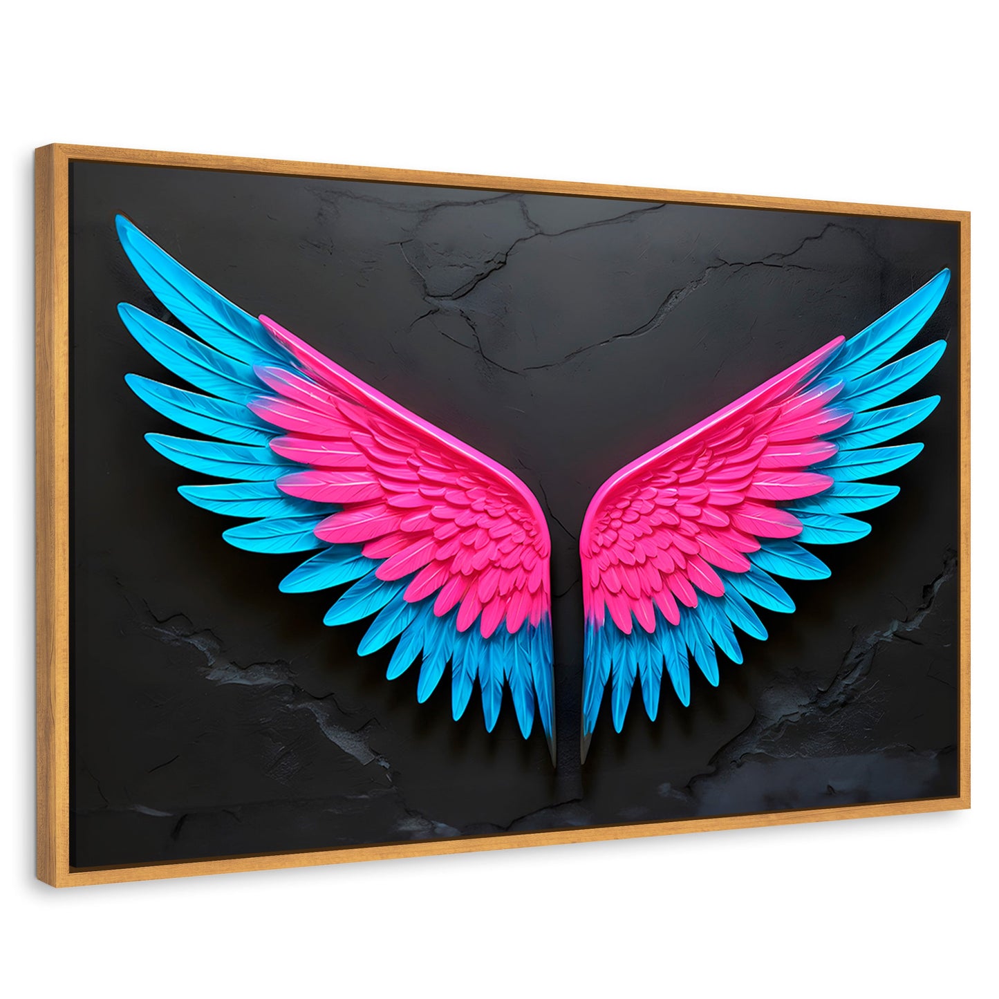 Cuadros Decorativos Canvas Revolution | Alas Vuelo De Luz | Rectangular | Portada | Marco Madera
