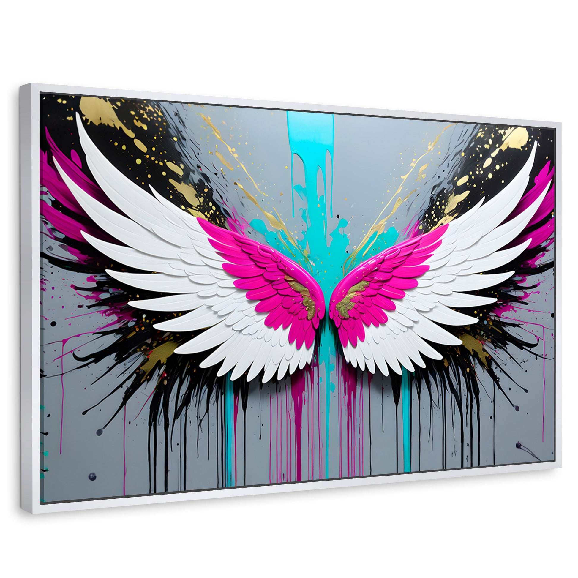Cuadros Decorativos Canvas Revolution | Alas Vuelo Eterno | Rectangular | Portada | Marco Blanco