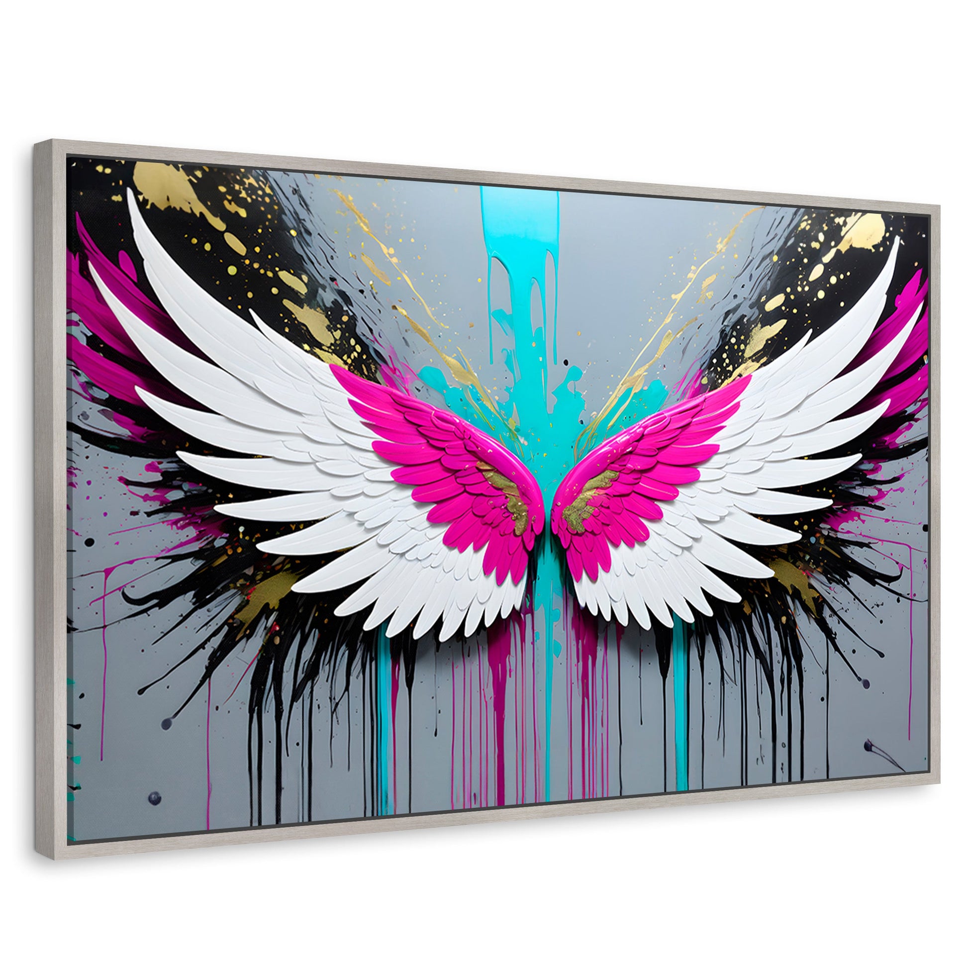 Cuadros Decorativos Canvas Revolution | Alas Vuelo Eterno | Rectangular | Portada | Marco Plateado