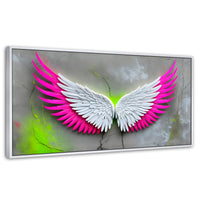 Cuadros Decorativos Canvas Revolution | Alas Vuelo Intenso | Panoramico | Portada | Marco Dorado