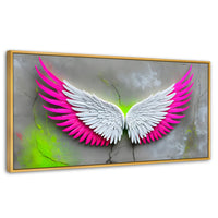 Cuadros Decorativos Canvas Revolution | Alas Vuelo Intenso | Panoramico | Portada | Marco Madera