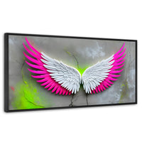 Cuadros Decorativos Canvas Revolution | Alas Vuelo Intenso | Panoramico | Portada | Marco Plateado