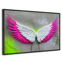Cuadros Decorativos Canvas Revolution | Alas Vuelo Intenso | Rectangular | Portada | Marco Negro