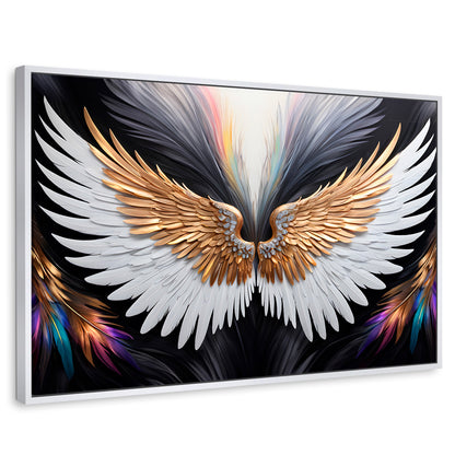 Cuadros Decorativos Canvas Revolution | Alas Vuelo Mistico | Rectangular | Portada | Marco Blanco