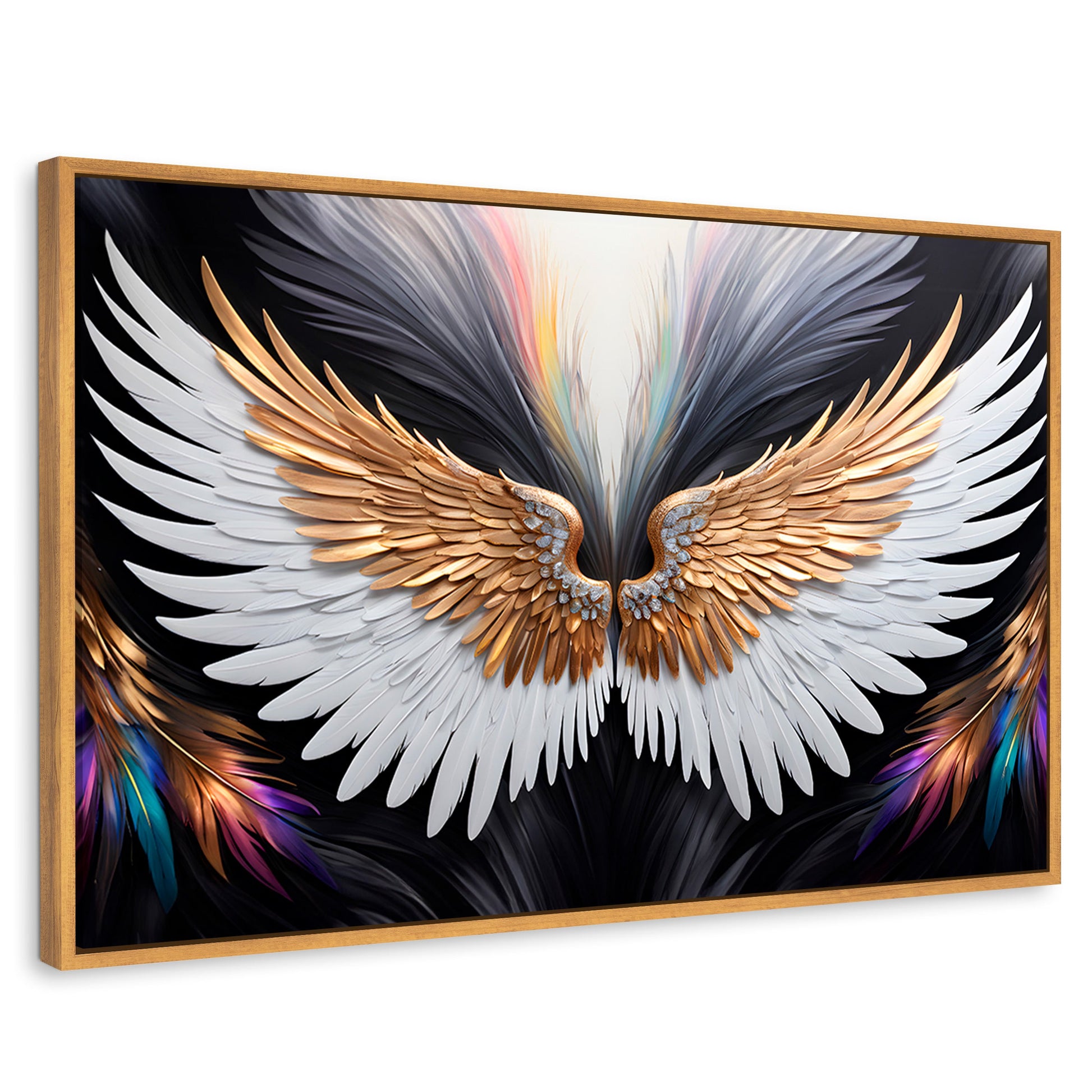 Cuadros Decorativos Canvas Revolution | Alas Vuelo Mistico | Rectangular | Portada | Marco Madera