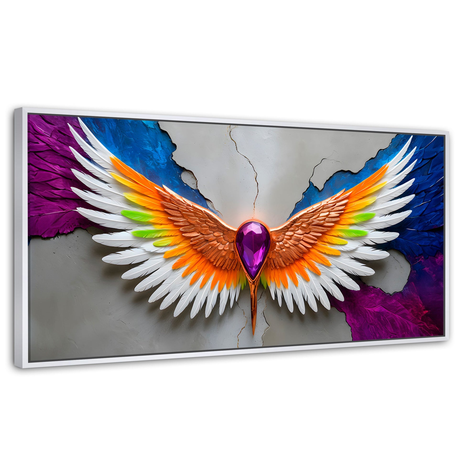 Cuadros Decorativos Canvas Revolution | Alas Vuelo Puro | Panoramico | Portada | Marco Dorado