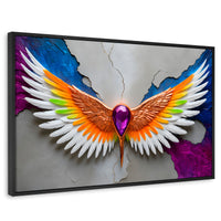 Cuadros Decorativos Canvas Revolution | Alas Vuelo Puro | Rectangular | Portada | Marco Negro