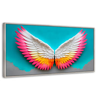 Cuadros Decorativos Canvas Revolution | Angel Alas De Paz | Panoramico | Portada | Marco Blanco