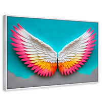 Cuadros Decorativos Canvas Revolution | Angel Alas De Paz | Rectangular | Portada | Marco Blanco